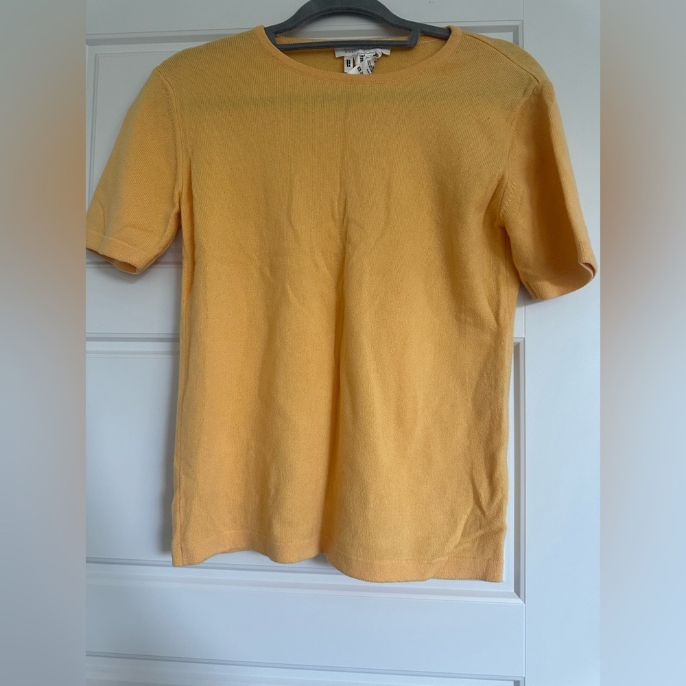 Escada Yellow Merino/Wool/ Silk Shirt